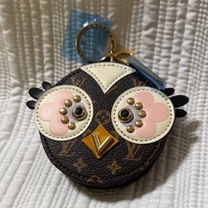 Designer Owl Mini Bag - Brown and Pink